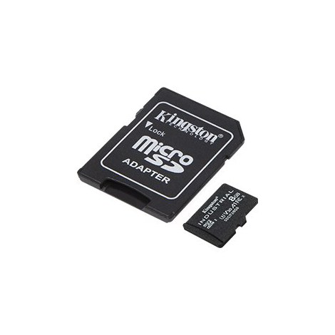 Kingston | UHS-I | 8 GB | microSDHC/SDXC Industrial Card | Flash memory class Class 10, UHS-I, U3, V30, A1 | SD Adapter - 2